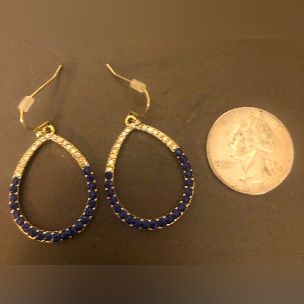 Women’s crystal blue earrings